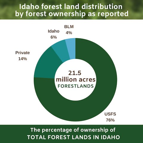 Idaho Land Ownership Map Who Owns Idaho's Forest? · Idaho Forests Products Commission